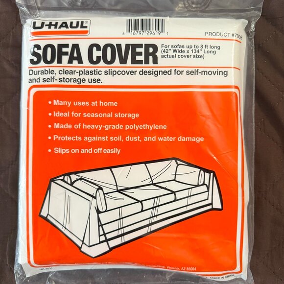 U-Haul Moving & Storage Sofa Cover (Fits Sofas up to 8' Long) - Water Resistant - Picture 1 of 3